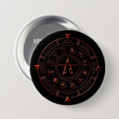 Ebony Ruby Celtic Zodiac Button (Voorkant /achterkant)