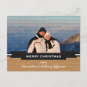 Ebony Rustic Banner Carte postale de vacances