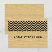 Ebony Rustic Chevron Numéro de table Carte postale (Devant / Derrière)