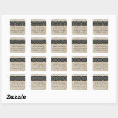 Ebony Rustic Quatrefoil Enregistrer les stickers D (Feuille)