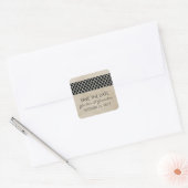 Ebony Rustic Quatrefoil Enregistrer les stickers D (Enveloppe)