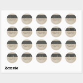 Ebony Rustic Quatrefoil Wedding Stickers (Vel)