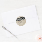 Ebony Rustic Quatrefoil Wedding Stickers (Envelop)