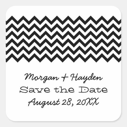 Ebony Simple Chevron Enregistrer les stickers Date (Devant)