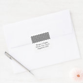 Ebony Simple Chevron Save the Date Stickers (Envelop)