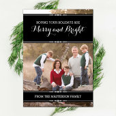 Ebony Simply Chic Holiday Photo Flat Kaart