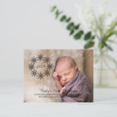 Ebony Snowflake Wreath Holiday Foto Briefkaart (Staand voorkant)