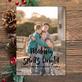 Ebony Starry Making Spirits Bright Holiday Foto Feestdagenkaart