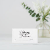 Ebony Toujours & Forever Mariage Cartes de Place (Debout devant)