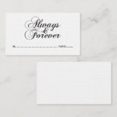 Ebony Toujours & Forever Mariage Cartes de Place (Devant / Derrière)