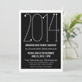 Ebony Trendy 2014 Graduation Invitation (Debout devant)