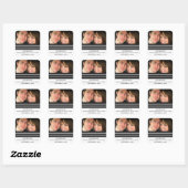 Ebony Triple Stripe Enregistrer Stickers Date (Feuille)