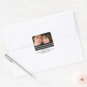 Ebony Triple Stripe Enregistrer Stickers Date (Enveloppe)