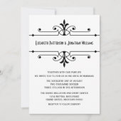 Ebony v2 Fancy Ornamental Wedding Invitation (Devant)