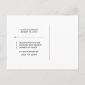 Ebony v2 Fancy Ornamy Carte Postale RSVP (Dos)