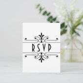 Ebony v2 Fancy Ornamy Carte Postale RSVP (Debout devant)