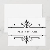 Ebony v2 Fancy Ornamy Numéro de table Carte postal (Devant / Derrière)