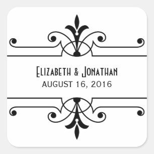 Ebony v2 Stickers de mariage ornemental fantaisie