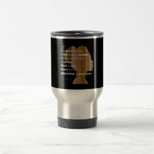 Ebony vrouw, deze beker is een symbool van empower reisbeker