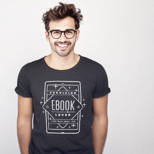 Ebook Book Lover Gecertificeerd Minimalist T-shirt