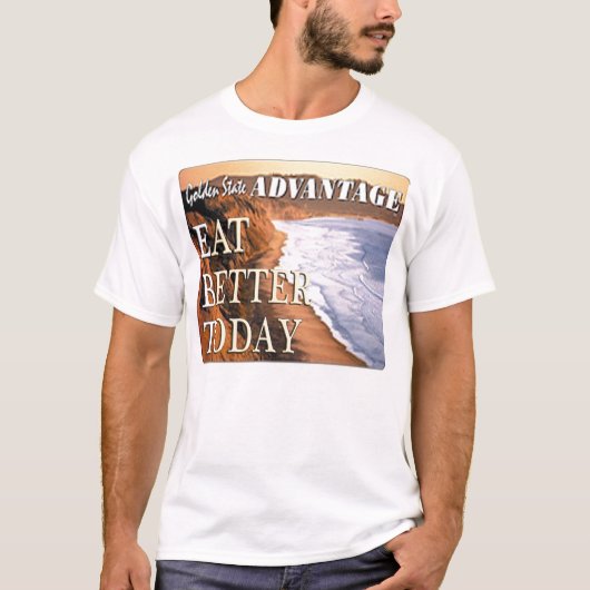 EBT:Eat Better Today-kaart. T-shirt (Voorkant)
