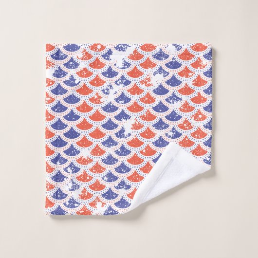 Écailles de poisson Coastal Americana (Gant de toilette)