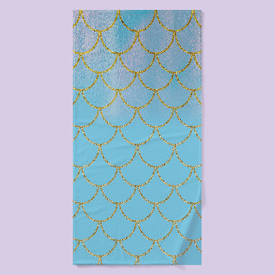 Écailles de sirène scintillantes iridescentes bleu