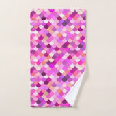 Écailles de sirène, violet, améthyste et corail (Serviette à main)
