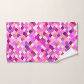 Écailles de sirène, violet, améthyste et corail (Serviette à main)