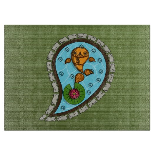 Écale la planche à découper en verre de poisson d' (Devant)