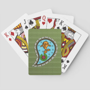 Écale les cartes de jeu classique de poisson rouge