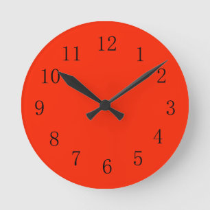 Écarpe Lumineuse Rouge Horloge murale de la cuisin