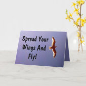 Écartez votre carte de voeux d'ailes (Fleur jaune)