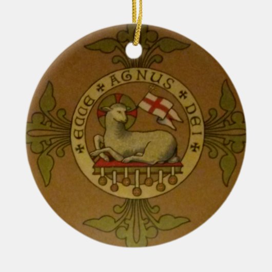 Ecce Agnus Dei Keramisch Ornament (Voorkant)