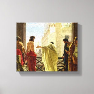 Ecce Homo, 1871, ingediend door Antonio Ciseri Canvas Afdruk