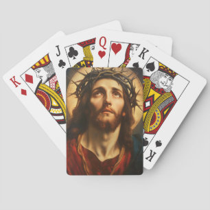 Ecce Homo Jezus Christus met Doornenkroon Pokerkaarten