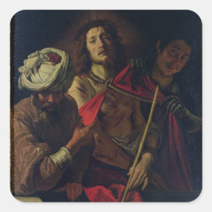 Ecce Homo (olie op doek) Vierkante Sticker