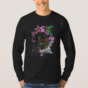 Eccentric Kooky Bong Botten Script Illustratie T-shirt