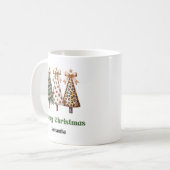 Eccentric Leopard Christmas Trees Personalized Mug (Devant gauche)