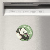 Eccentric Panda Voeg Je Tekst Toe Kersenbloesem Ku Magneet (Insitu (Vaatwasser))