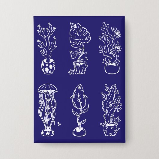 Eccentrische botanische button (Voorkant)