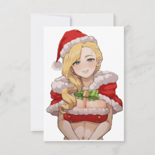 Ecchi Lady Santa Cutie Bedankkaart