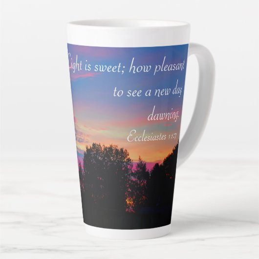 Ecclésiaste 11:7 Latte Mug (Angle droit)