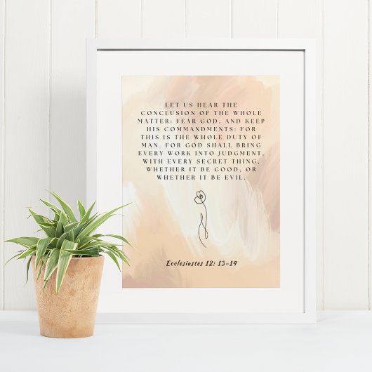 Ecclesiastes 12:13-14 KJV Poster - Personnalisable