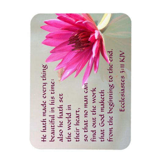 Ecclesiastes 3:11 Alles mooi in zijn tijd Magneet (Verticaal)