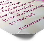 Ecclesiastes 3:11 Alles mooi in zijn tijd Poster (Hoek)