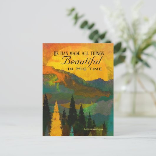 Ecclesiastes 3:11 Hij heeft alles mooi gemaakt Briefkaart (Staand voorkant)