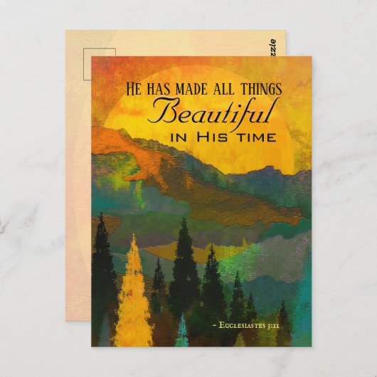 Ecclesiastes 3:11 Hij heeft alles mooi gemaakt Briefkaart (Voorkant / Achterkant)