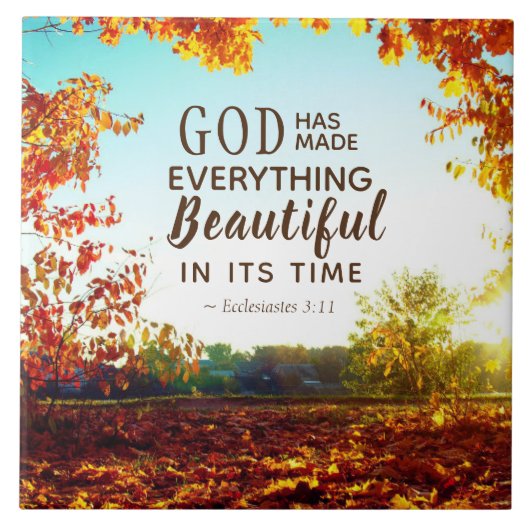 Ecclesiastes 3:11 Hij heeft alles mooi gemaakt Tegeltje (Voorkant)