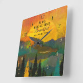 Ecclesiastes 3:11 Hij heeft alles mooi gemaakt Vierkante Klok (Hoek)